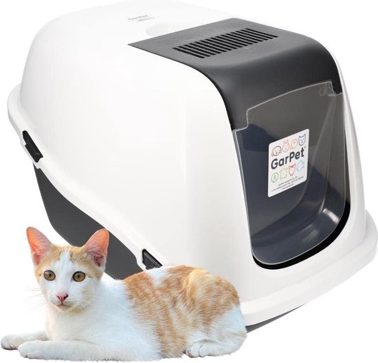 Bac à litière pour chat avec couvercle, filtre à charbon actif - hotte  inclinable -... | bol.com