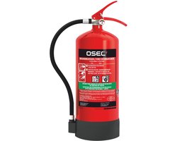 OSEC Schuimblusser 6 liter Engels en Nederlands etiket - brandblusser - brandblusapparaat - blusapparaat - brandveiligheid - brandbeveiliging