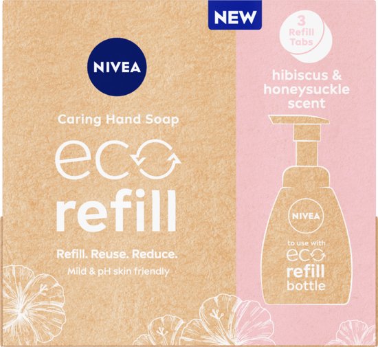 Nivea Caring Hand Soap Eco Refill 3 x 14 g Hibiscus & Honeysuckle