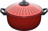Pastapan, 25.5 CM, 4 L, Carbonstaal, Non-Stick, Rood - KitchenCraft | World of Flavours