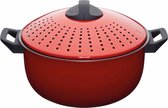 Pastapan, 25.5 CM, 4 L, Carbonstaal, Non-Stick, Rood - KitchenCraft | World of Flavours