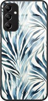 Casimoda® hoesje - Geschikt voor Samsung Galaxy A14 5G - Japandi Waves - Luxe Hard Case Zwart - Backcover telefoonhoesje - Blauw