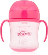 Dr. Brown's Drinkbeker roze - zachte tuit - 180 ml - roze