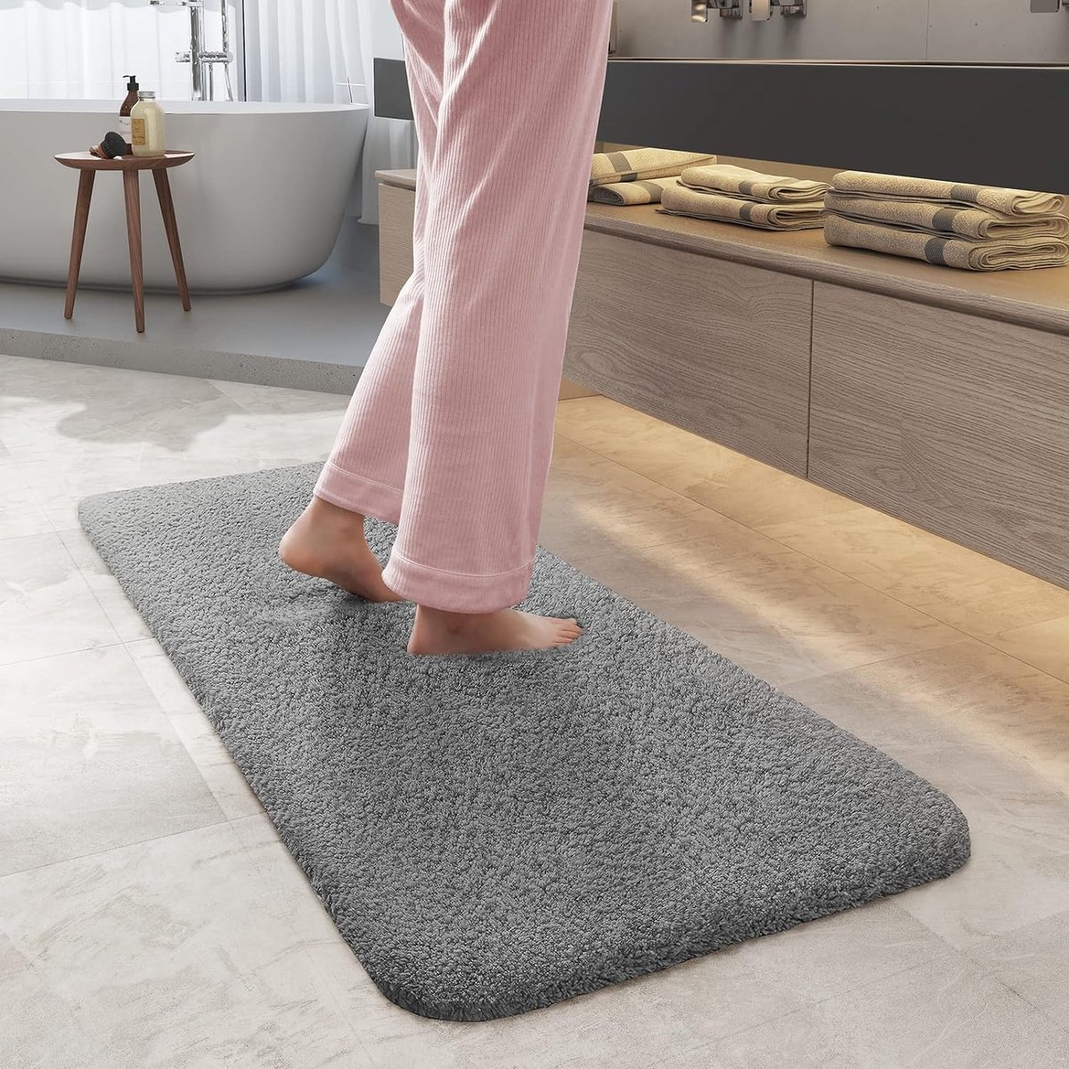 Antislipbadmat, badmat, badmat, machinewasbare vloermat met zachte microvezel voor badkamer, toilet, keuken, slaapkamer.