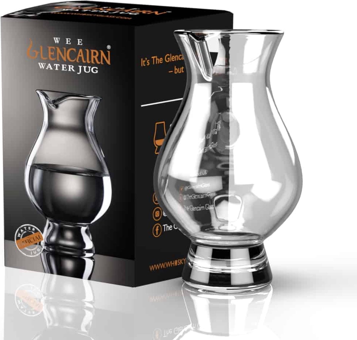 Glencairn WEE Water JUG - Cosmetic Glass - Made in Scotland