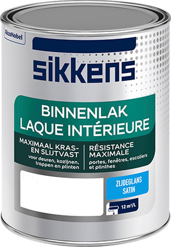 Sikkens Binnenlak - Zijdeglans - Gebroken Wit - Ral 9010 - 750 ml