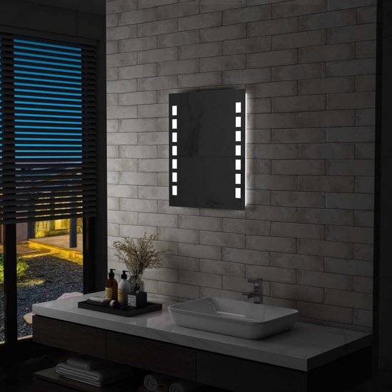 The Living Store Miroir de salle de bain éclairage LED- 50 x 60 cm - IP44