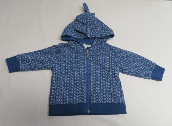 Gilet - Jongens - Blauw , Wit - Dino - 1 jaar 80