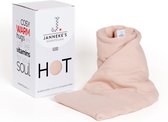 Janneke's Warmtesjaal - pittenzak - lang - lijnzaad - wasbare hoes - nude roze
