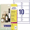 Avery-Zweckform T2001-10 Étiquettes (A4) 90 x 50 mm Carton Ultra blanc 100 pièce(s) Étiquettes non adhésives