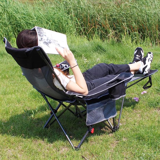 Chaise de camping, chaise relax pliable, jusqu'à 120 kg, chaise longue  légère réglable... | bol