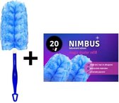 NIMBUS Magic Duster Kit de démarrage - Poignée + 20 Recharges - Adapté pour Swiffer