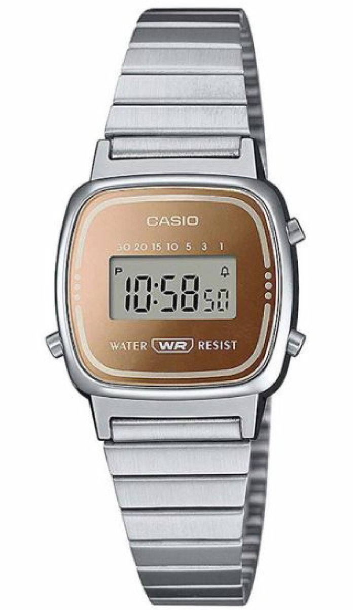 Casio Casio Collection Vintage LA670WES-4AEF Horloge - Staal - Zilverkleurig - Ø 24 mm