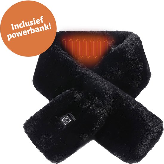 Verwarmde sjaal met 5000mAh powerbank voor dames en heren