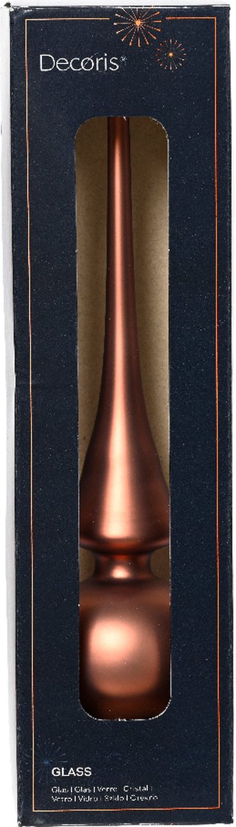 Bol.com Piek glas d6h26 cm espresso kerst Decoris aanbieding