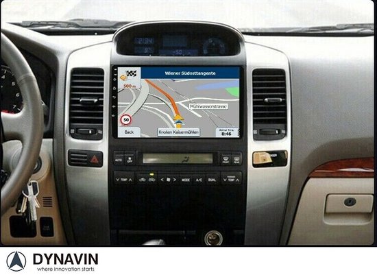 Dynavin Navigatie Toyota Landcruiser I20 carkit android 13 touchscreen carplay overname DSP