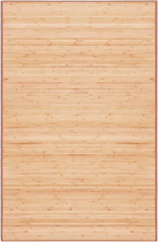 The Living Store Bamboe Tapijt - The Living Store - Tapijt - Afmetingen- 100 x 160 cm - Bruin - Materiaal- Bamboe - Met anti-slip onderkant - Reinigen met een vochtige doek