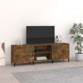 The Living Store TV-kast - Classic - Meubels - 150 x 30 x 50 cm - Gerookt Eiken