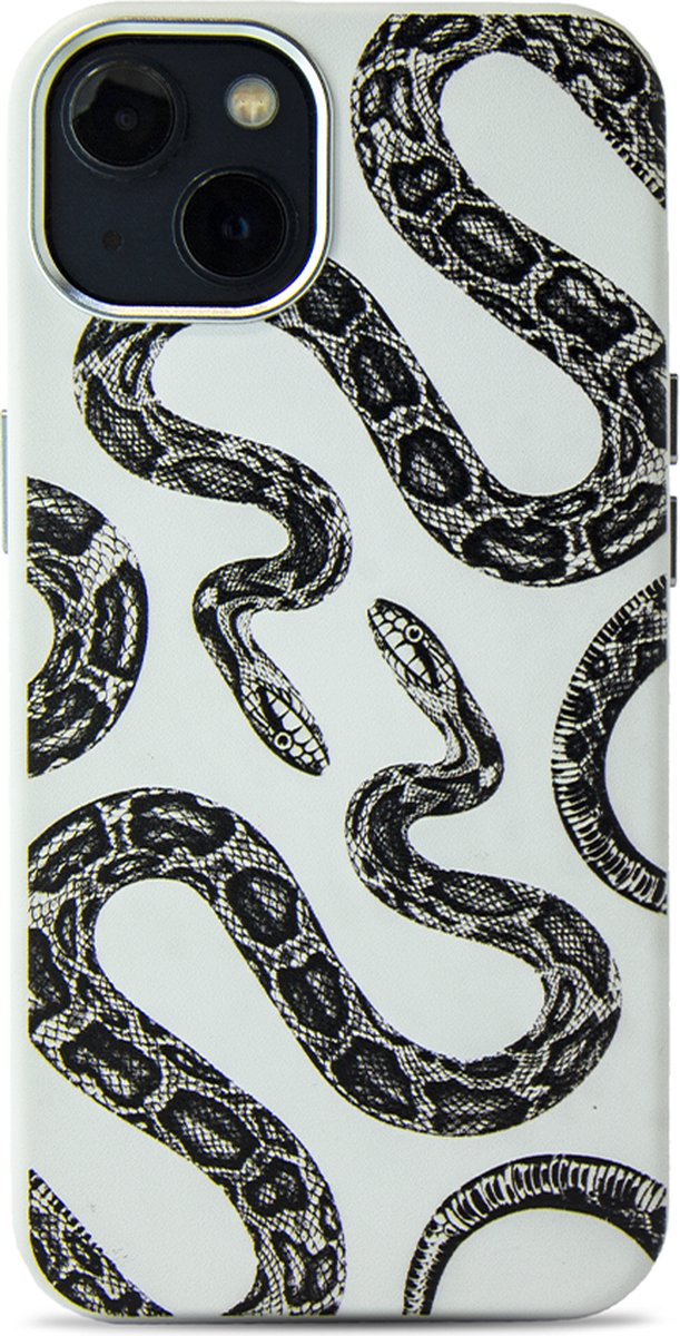 iPhone 14 Plus hoesje - magsafe hoesje / Starcase Battling Snakes - Snake / iPhone hoesje met Magsafe - Kunstleer