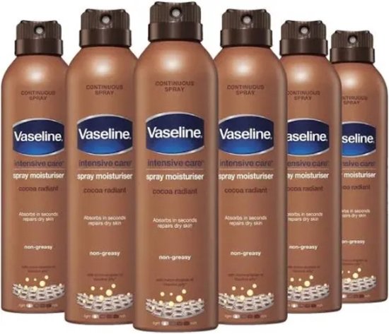 Vaseline Bodylotion Spray Cocoa 6x190 ml