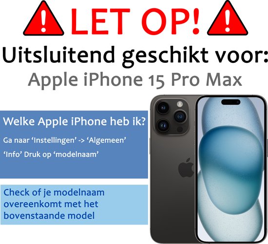 Protecteur d'écran pour iPhone 15 Pro Max Protecteur d'écran Glas Tempered Glass Trempé - 3 PACK