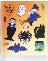 Halloween Stickers | Traktatie | Halloweenstickers Stickervel 11,5 X 10 cm | Set van 2 Stickervellen Halloween