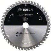 Bosch Professional Cirkelzaagblad voor Hout | Standard for Wood | Ø 165mm Asgat 20mm 48T - 2608837687