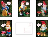 Cartes d'anniversaire - Set de 10 x cartes d'anniversaire - Gnomes