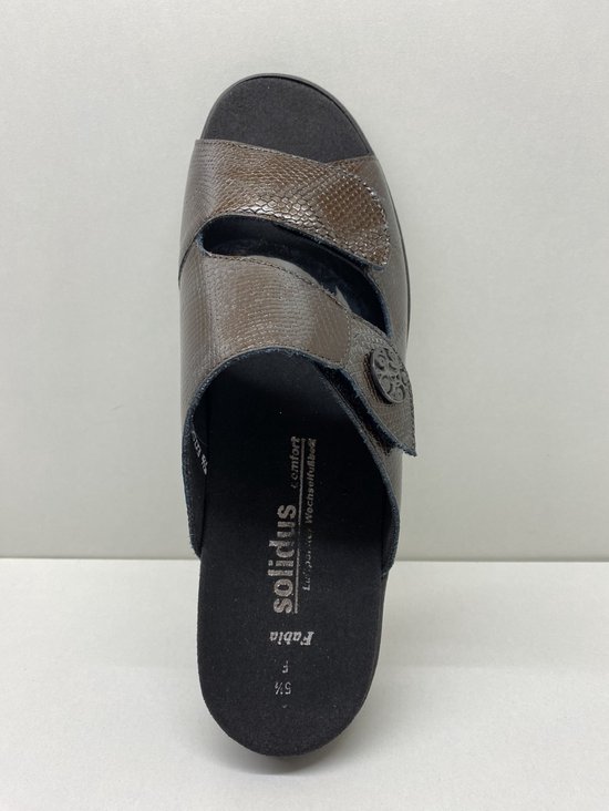 SOLIDUS - slippers - dames - Fabia 70027-30250 - F - Aspis, Lux 35154 Kaffee - maat EU: 38 2/3 en UK: 5,5