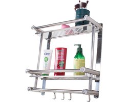 Doucherek - Doucherek hangend - Sanitair - Badkamer - Badkamermeubel - Badkamerrek - Doucherekjes - Organizer - Badkamer organizer