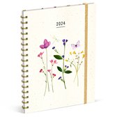 Lannoo Graphics - Family Diary 2024 - Familie Agenda 2024 - Wire-O - FLOWERS - Flowers - 7d/2p - 4Talig - 180 x 240 mm