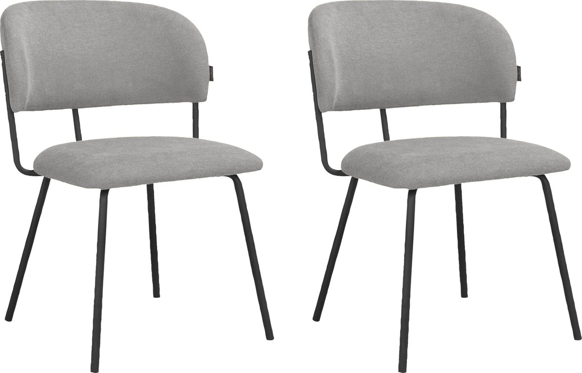 Notio Living Claudia-Eetkamerstoel - 2 Pack - Grijs Belfast