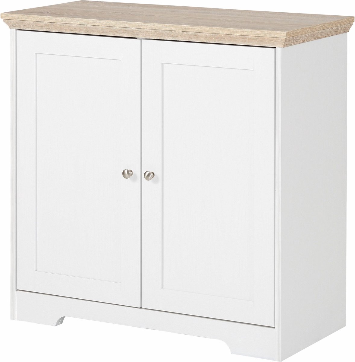 Nanna-Dressoir met 2 deuren in eiken look wit