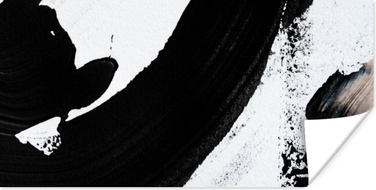 Poster Zwart - Abstract - Design - 150x75 cm
