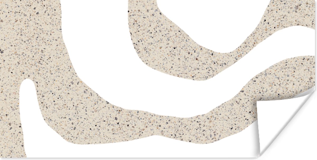 Poster Abstract - Terrazzo - Design - Beige - 120x60 cm