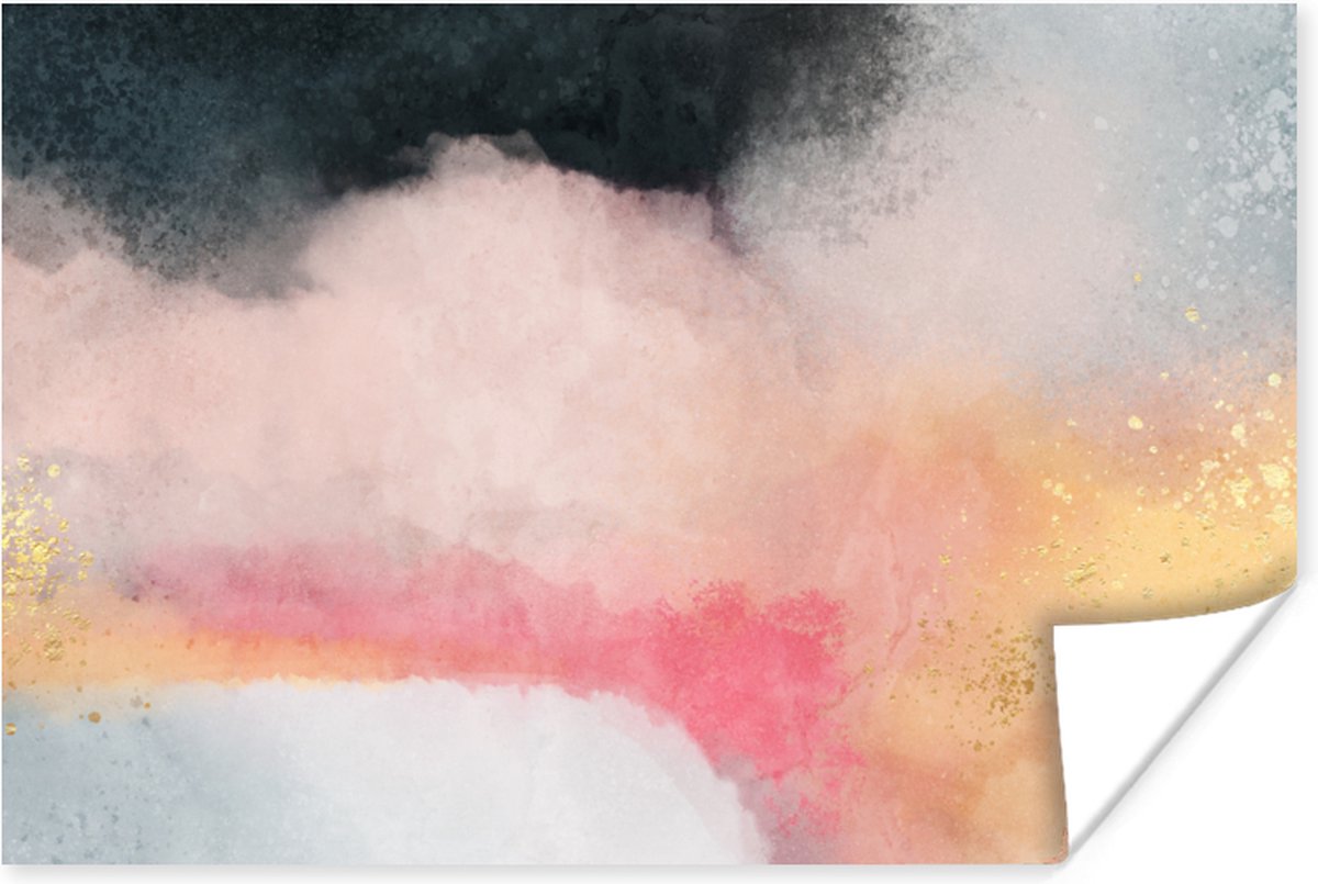 Poster Verf - Abstract - Design - 60x40 cm