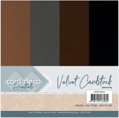 Card Deco Essentials - Velvet, Velours, Fluweel en zelfklevend Karton Brown/Grey