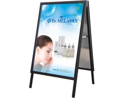 Stoepbord extra stevig A1 32mm Zwart | Aluminium | 110cm x 63,7cm x 80cm (H x B x D) | Zwart | 100% waterdicht
