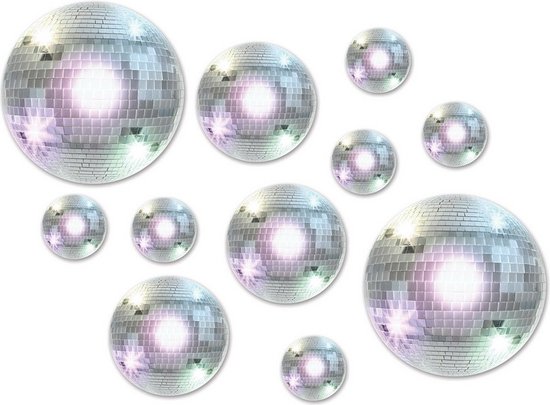 Decoraties discoballen karton (40 stuks)