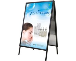 Stoepbord extra stevig A0 32mm Zwart | Aluminium | 140cm x 88,4cm x 91cm (H x B x D) | Zwart | 100% waterdicht