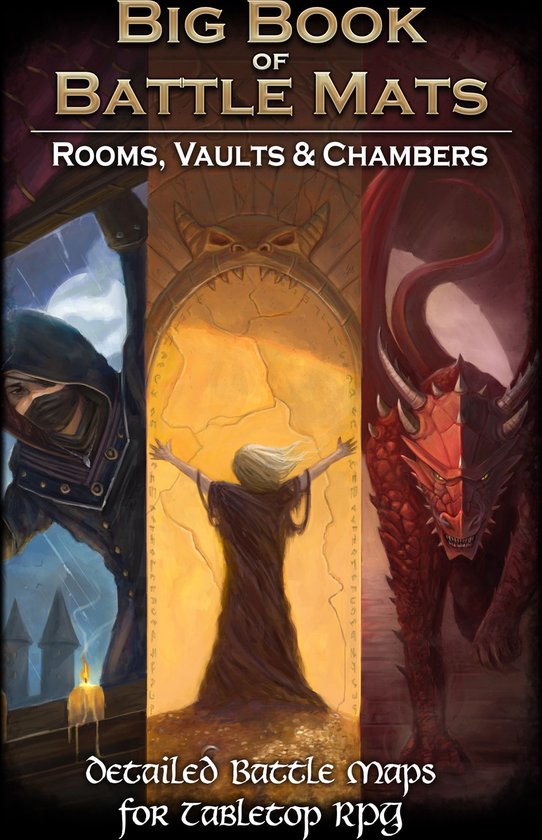 The Big Book of Battle Mats: Rooms, Vaults & Chambers - RPG - Engels - Loke Battle Mats