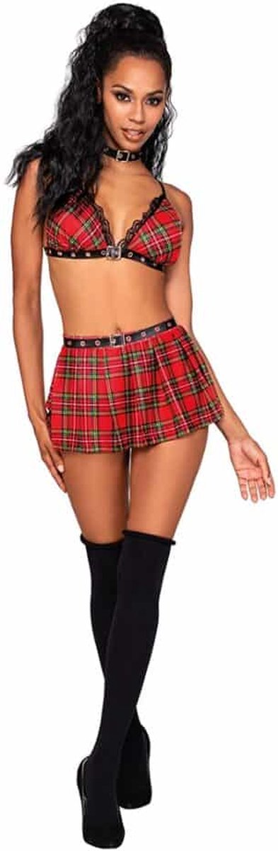 Goedkoopste Dreamgirl (All) Schoolmeisje Kostuum - One Size red O/S
