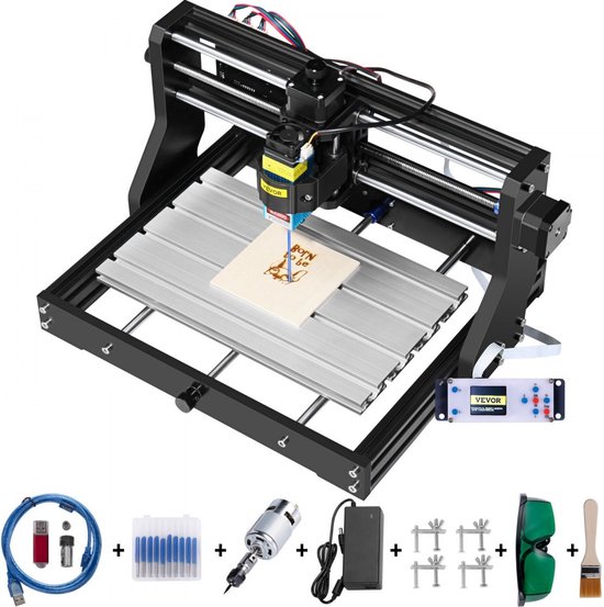 Machine de gravure laser Machine de gravure CNC 3018 Pro 2,5 W pour bois,  cuir,... | bol