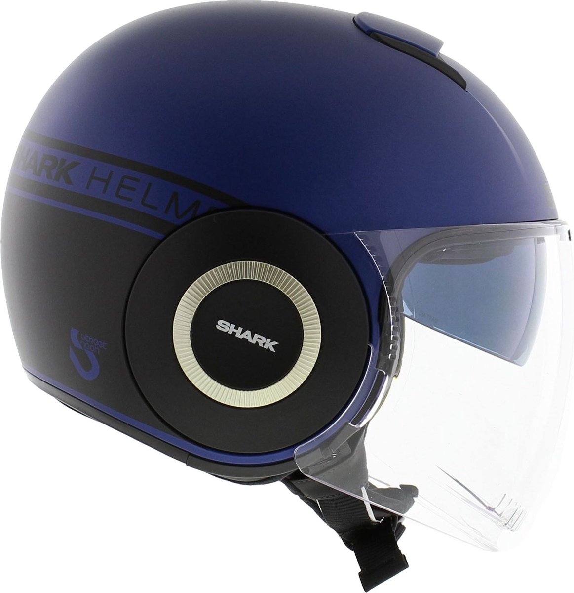 Shark Nano Jethelm Street Neon mat blauw zwart XS - Motorhelm / luxe scooterhelm – foto 6