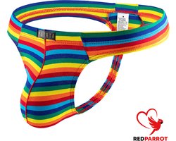 Leuke heren string - Regenboog - Penis pouch - Thong - Erotische heren slip