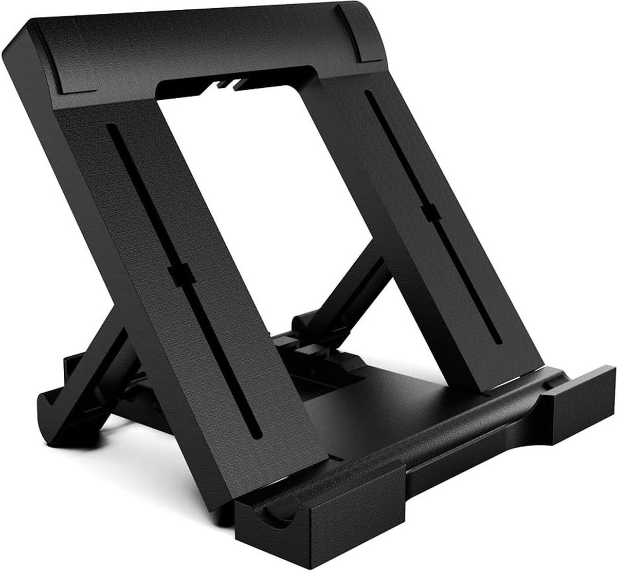 tabletstandaard, telefoonhouder, telefoon tabletstandaard verstelbare houder compatibel voor 7-10 inch tablet, geschikt voor alle mobiele telefoons - zwart