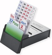 Biddingbox Bridge Partner Luxe - Set de 4 pièces - Bridge - Jeu de cartes - couleur bordeaux - cartes luxe 100% plastique