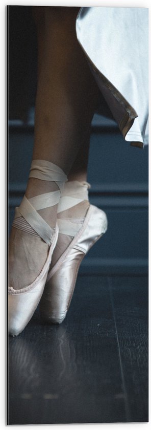 Dibond - Ballerina aan het Dansen op Spitzen - 30x90 cm Foto op Aluminium (Met Ophangsysteem)