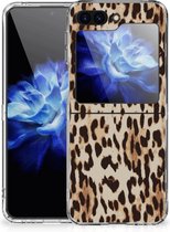 TPU Silicone Hoesje Geschikt voor Samsung Galaxy Z Flip 5 Telefoonhoesje Leopard