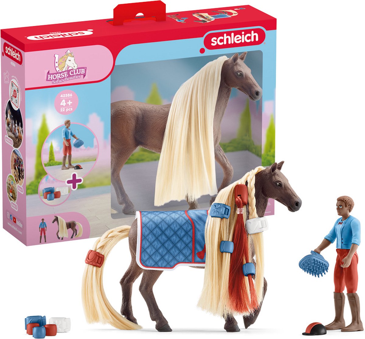 schleich HORSE CLUB Sofia's Beauties - Leo & Rocky Starterset - Kinderspeelgoed - Paarden Speelgoed met Kambare Manen — afbeelding 16